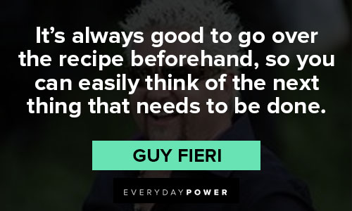 Guy Fieri quotes about recipe