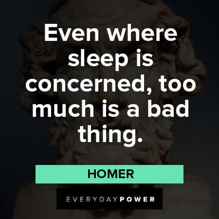 Homer quotes about sleep