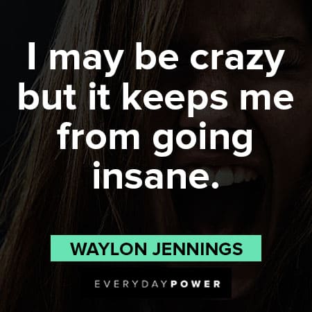 insanity quotes about I may be crazy but it keeps me from going insane