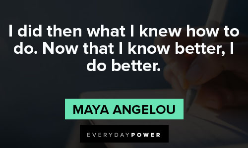 intelligence quotes about I did then what I knew how to do. now that I know better, I do better