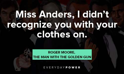 James Bond quotes about miss anders
