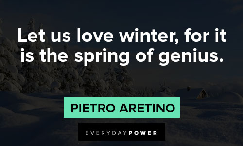 January quotes about let us love winter