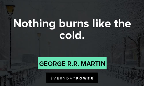 January quotes about nothing burns like the cold