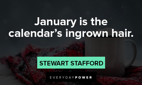January quotes about january is the calendar's ingrown hair