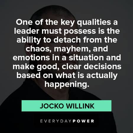 Jocko Willink quotes about quality leader