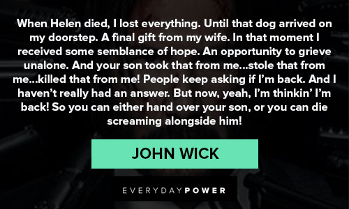 John Wick quotes about lost everything