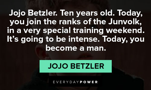 Jojo Rabbit quotes about Jojo Betzler
