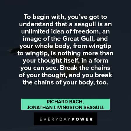 Jonathan Livingston Seagull quotes about to break the chains of your body