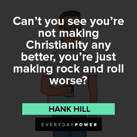 King of the Hill quotes about making Christianity