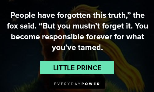 little prince quotes about responsible forever for what you've tamed
