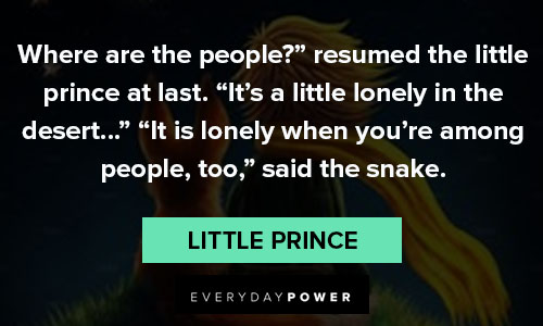 little prince quotes about the snake