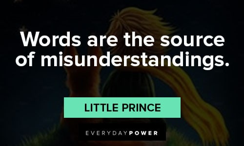little prince quotes about words are the source of misunderstandings
