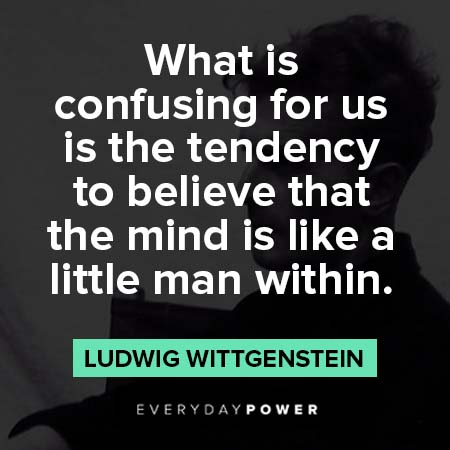 Ludwig Wittgenstein quotes about what is confusing for us 