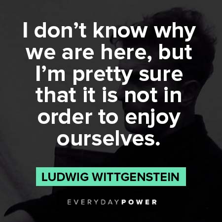 Ludwig Wittgenstein quotes about enjoy oerselves