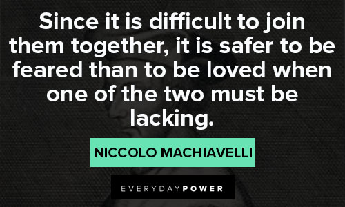 Machiavelli quotes about loving