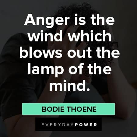 mad quotes about anger is the wind which blows out the lamp of the mind
