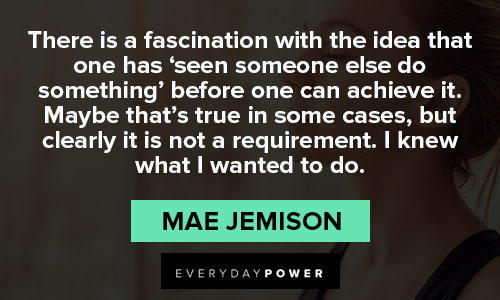 mae jemison quotes about there is a fascination with the idea
