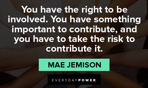 mae jemison quotes about something important to contribute