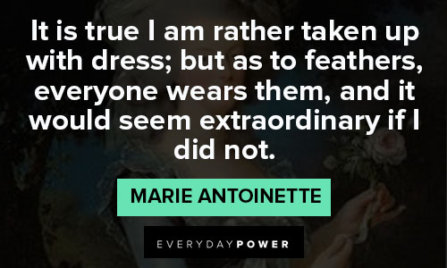 Marie Antoinette quotes about it is true I am rather taken up with dress