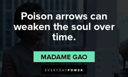 Iron Fist quotes about poison arrows can weaken the soul over time