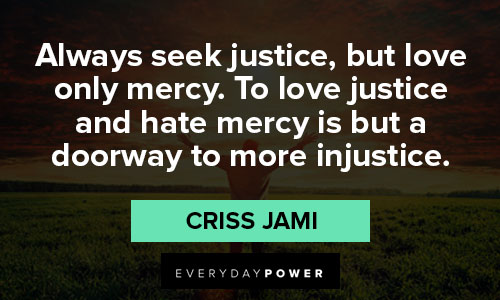 mercy quotes seeking justice