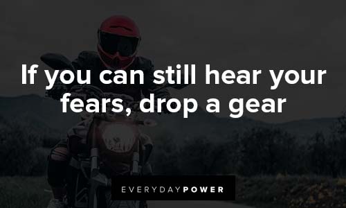 motorcycle quotes about fear