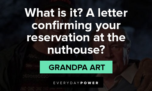 National Lampoon’s Christmas Vacation quotes about a letter confirming your reservation at the nuthouse