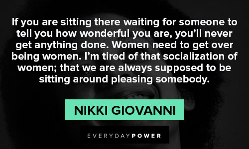 nikki giovanni quotes about socialization