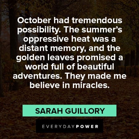 October quotes about miracles