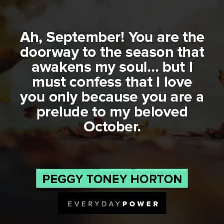 October quotes from Peggy Toney Horton