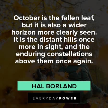 October quotes about fallen leaf