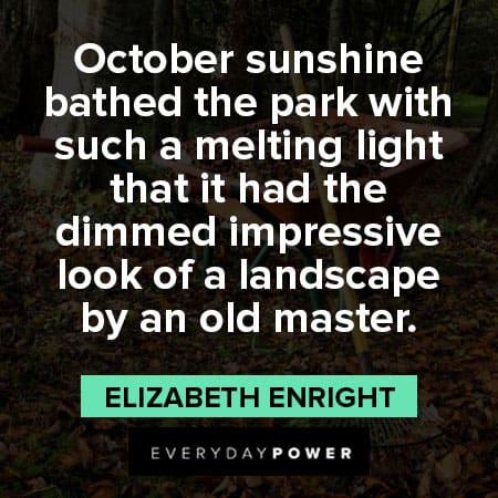 October quotes about melting light