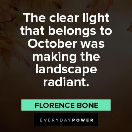 October quotes about the clear light