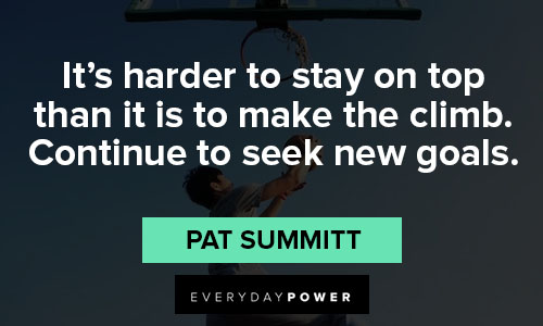 Pat Summitt quotes to seek new goals