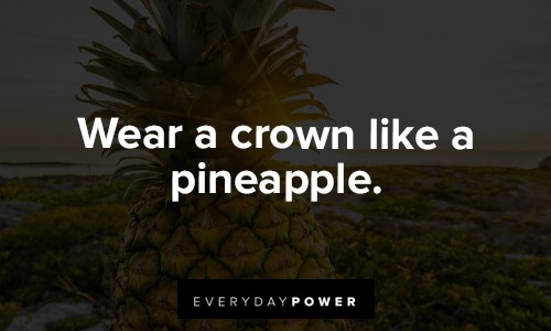 Pineapple Quotes and sayings about wear a crown like a pineapple