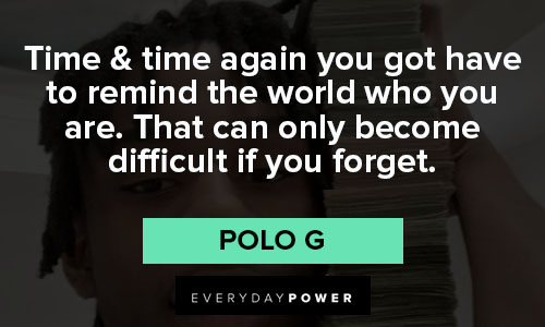 Polo G quotes about value of time 