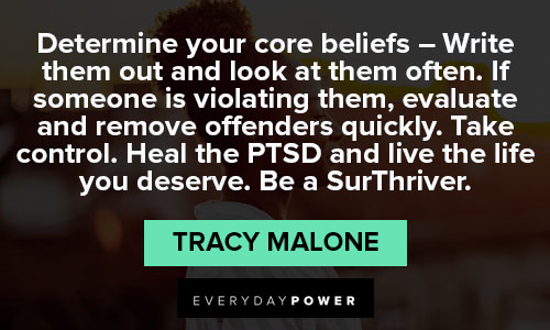 PTSD quotes about heal the PTSD and live the life you deserve