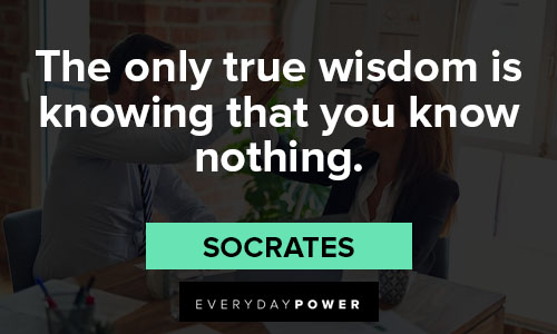 quotes on success about the only true wisdom is knowing that you know nothing