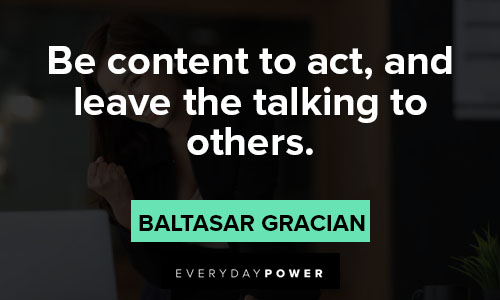 quotes on success about be content to act