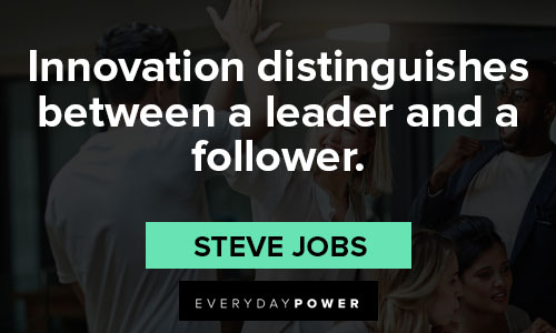 quotes on success about innovation distinguishes between a leader and a follower