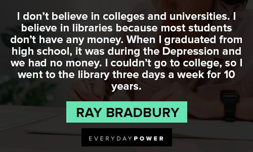 ray bradbury quotes on education