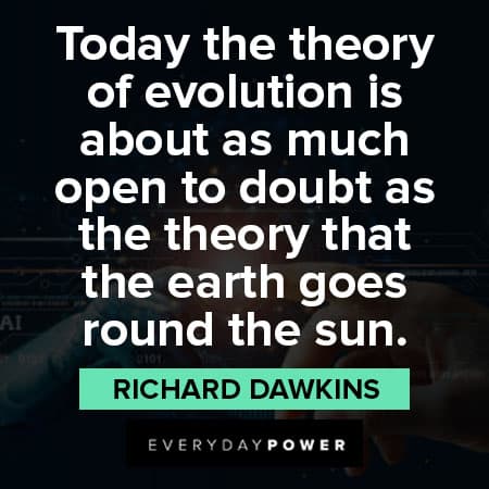 Richard Dawkins quotes about today the teory of evolution
