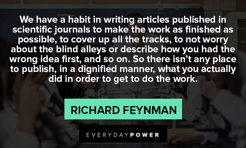 Richard Feynman quotes about scientific journals