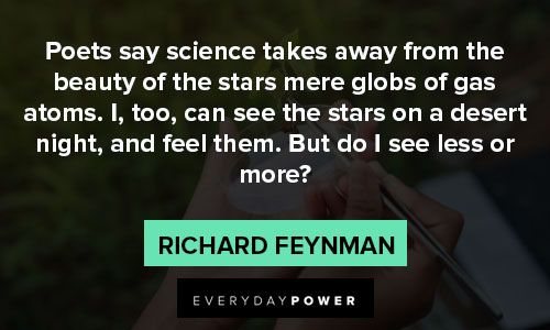 Richard Feynman quotes about beauty of science 