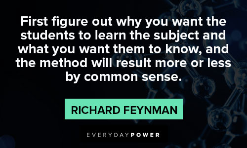 Richard Feynman quotes about learning from the subject