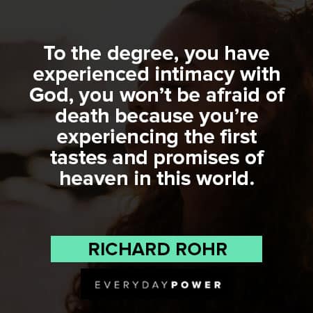 Richard Rohr quotes about afraid of death