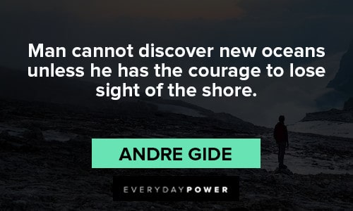 sea quotes to lose sight of the shore