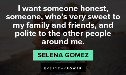 Selena Gomez quotes on love