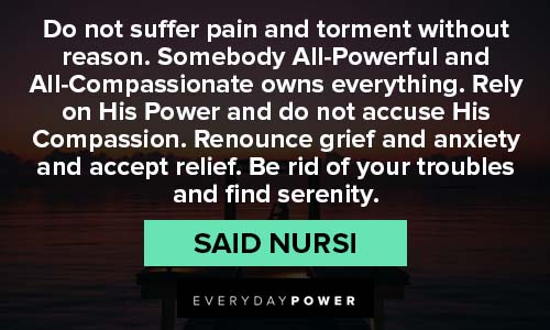 serenity quotes from Said Nursi