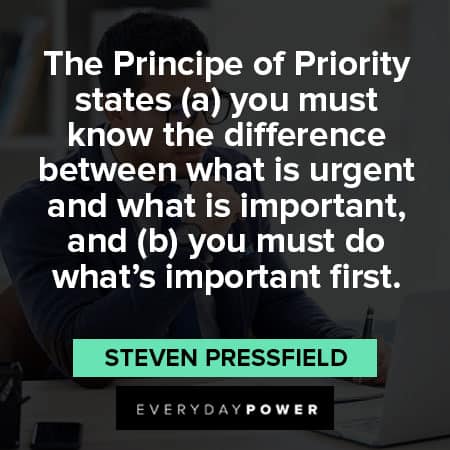 setting priority quotes about important